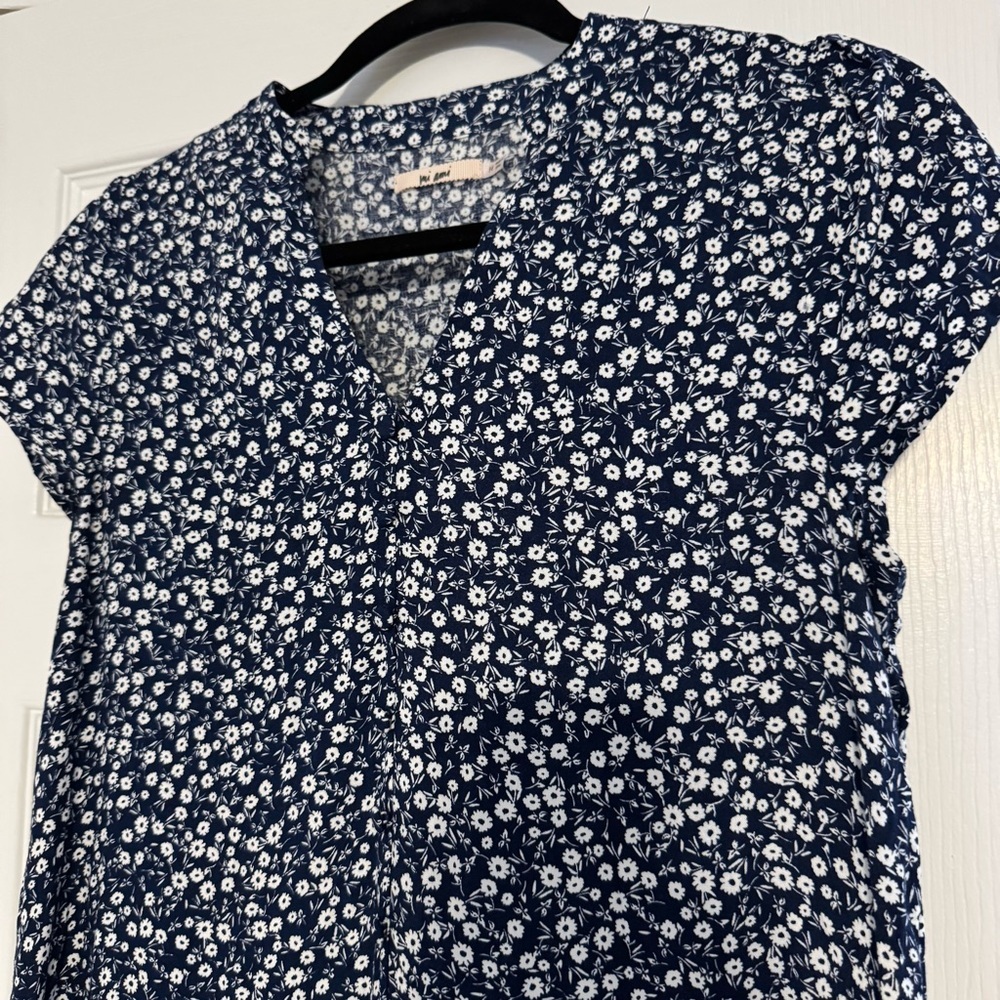 Mi Ami Floral Blue Kids Dress - Picture 2 of 6